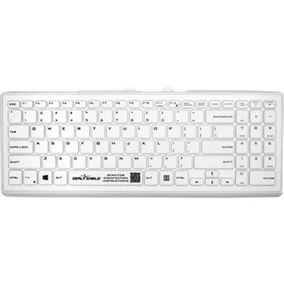 Tastatur Seal Shield Cleanwipe Pro White USB robust und hygienisch