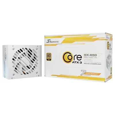 Seasonic 850W Netzteil 80+ Gold Zertifizierung Core GX-850-V2 ATX 3.1 Modular Weiß