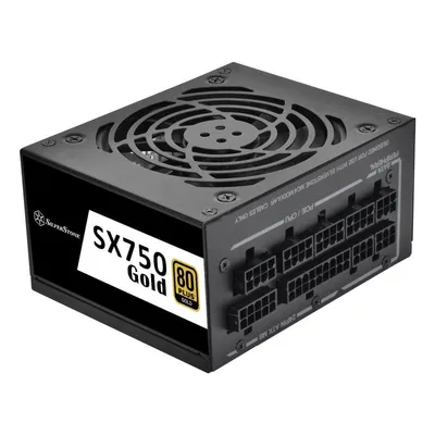 Silverstone 750-W-Netzteil, 80+ Gold-zertifiziert, SX750 Gold, modular, SFX, japanische Kondensatoren