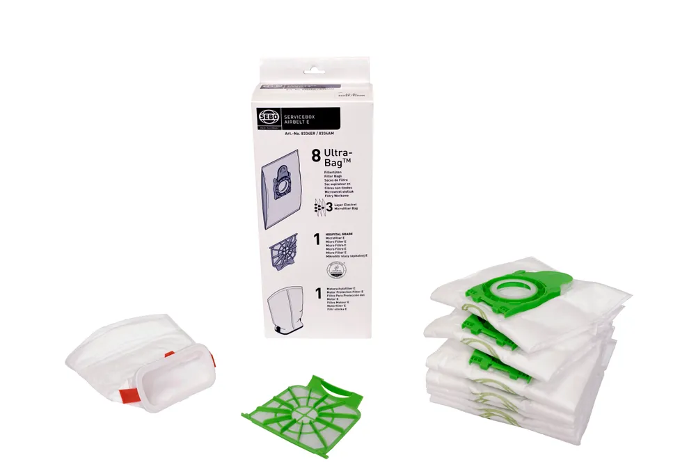 Servicebox für E-Geräte (8 Beutel, 2 Filter) Staubsaugerbeutel
