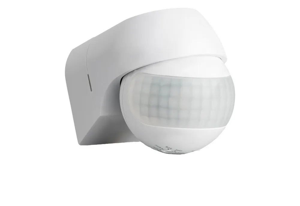 SEBSON Bewegungsmelder Infrarot Sensor Außen IP44 Aufputz Wand - Reichweite 12m 180° Winkel, (1-St), Wandmontage, schwenkbar, programmierbar, LED geeignet 400W, 3 Draht