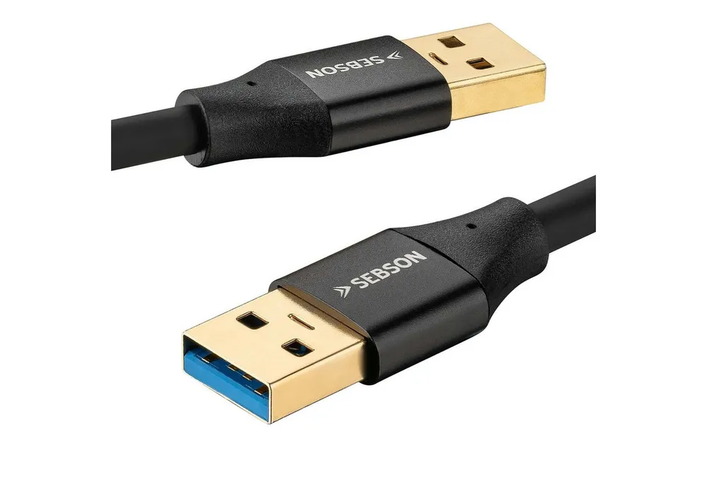 SEBSON USB Kabel 1m - Typ A auf A - USB 3.0 - 5 Gbit/s Datenübertragung Smartphone-Kabel, (100 cm)