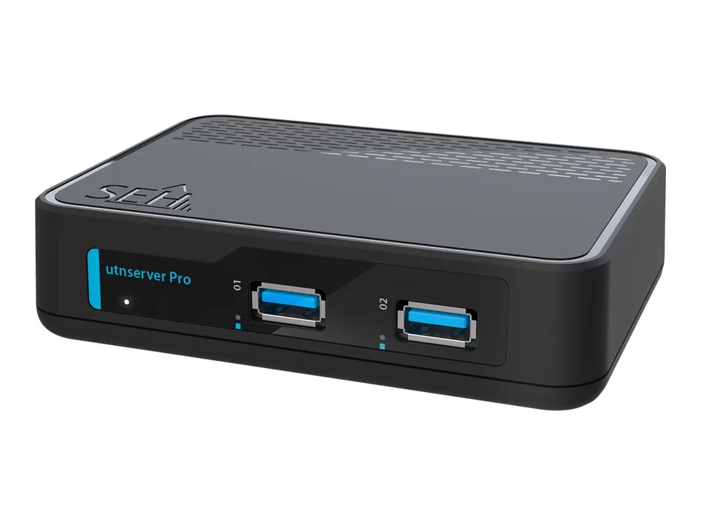 SEH utnserver Pro - Geräteserver - 2 Anschlüsse, Schwarz, 2-Port