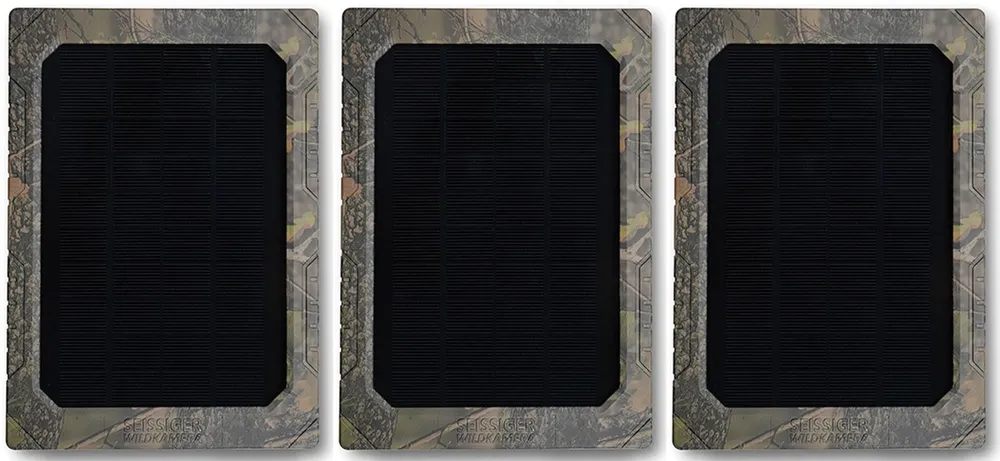 SEISSIGER Solarpanel für Wildkameras 3er Pack