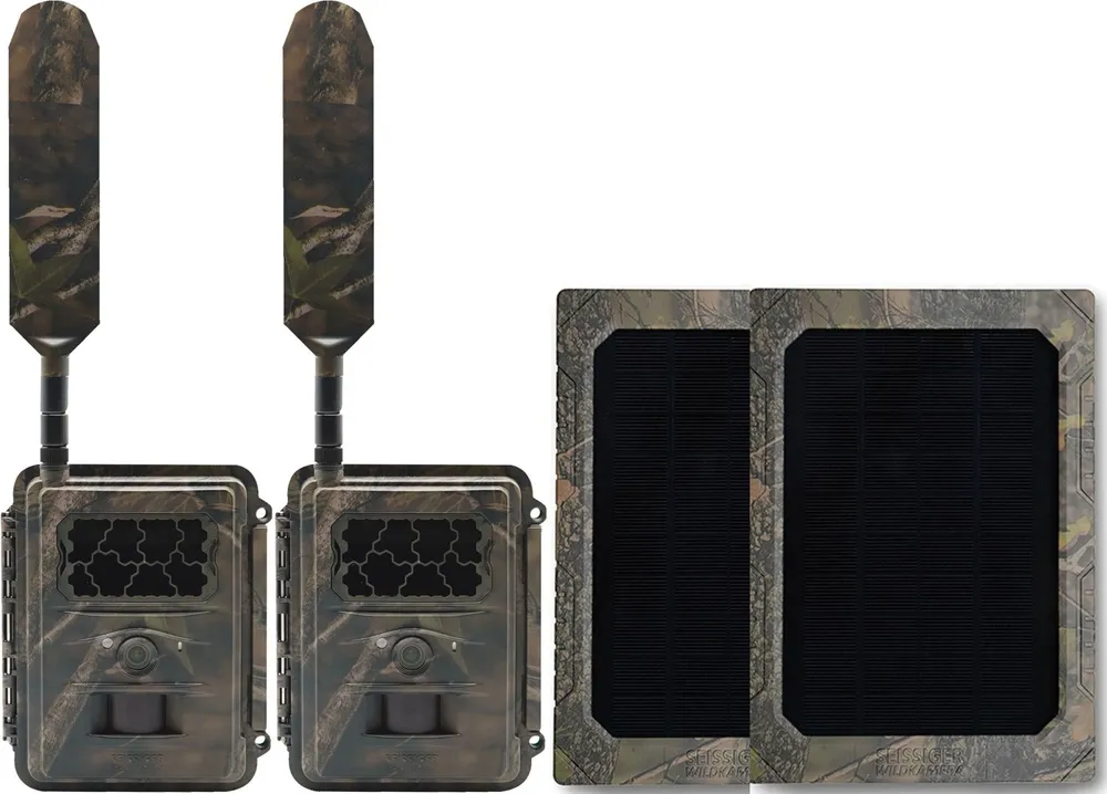 SEISSIGER Base-Cam LTE SUPERSIM-Edition + Solarpanel 2er Pack