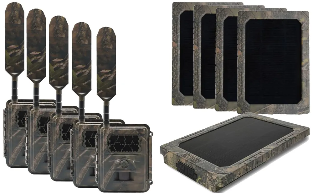 SEISSIGER Base-Cam LTE SUPERSIM-Edition + Solarpanel 5er Pack