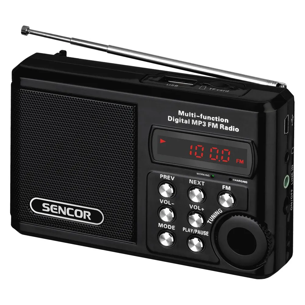 Radio Sencor SRD 215 B Analog FM Schwarz 2 W