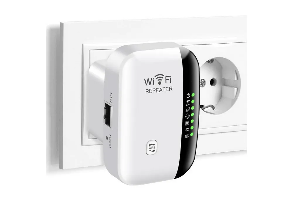 Senmudi WiFi Extender Booster, WLAN Repeater Verstärker Bis Zu 5000sq. WLAN-Router, mit 300 Mbps,2,4GHz WiFi Mit Ethernet Port Zu Allen Geräten