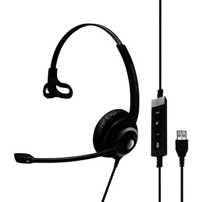 Sennheiser SC 230 MS II kabelgebundene USB Mono-Kopfhörer Schwarz mit Geräuschreduzierung