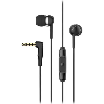 Kopfhörer Sennheiser CX 80S mit Kabel, 3,5-mm-Anschluss, Mikrofon und Inline-Fernbedienung, schwarz