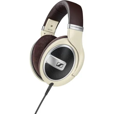 Kopfhörer Sennheiser HD 599 mit Kabel, offenes Design, audiophiler Klang, Farbe Elfenbein