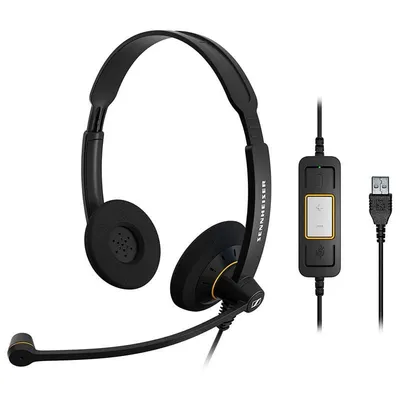 Sennheiser SC 60 USB-Kopfhörer Schwarz