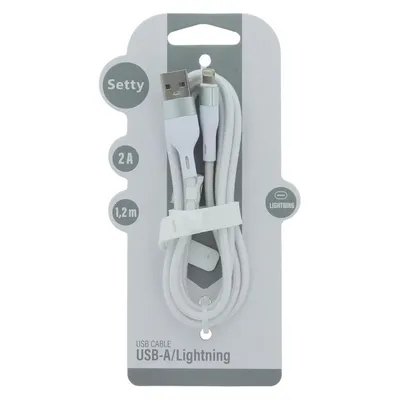 Setty USB - Lightning Kabel 1,2 m 2A KNA-L-1.220 weiss