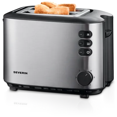 AT 2514 Edelstahl/schwarz Toaster