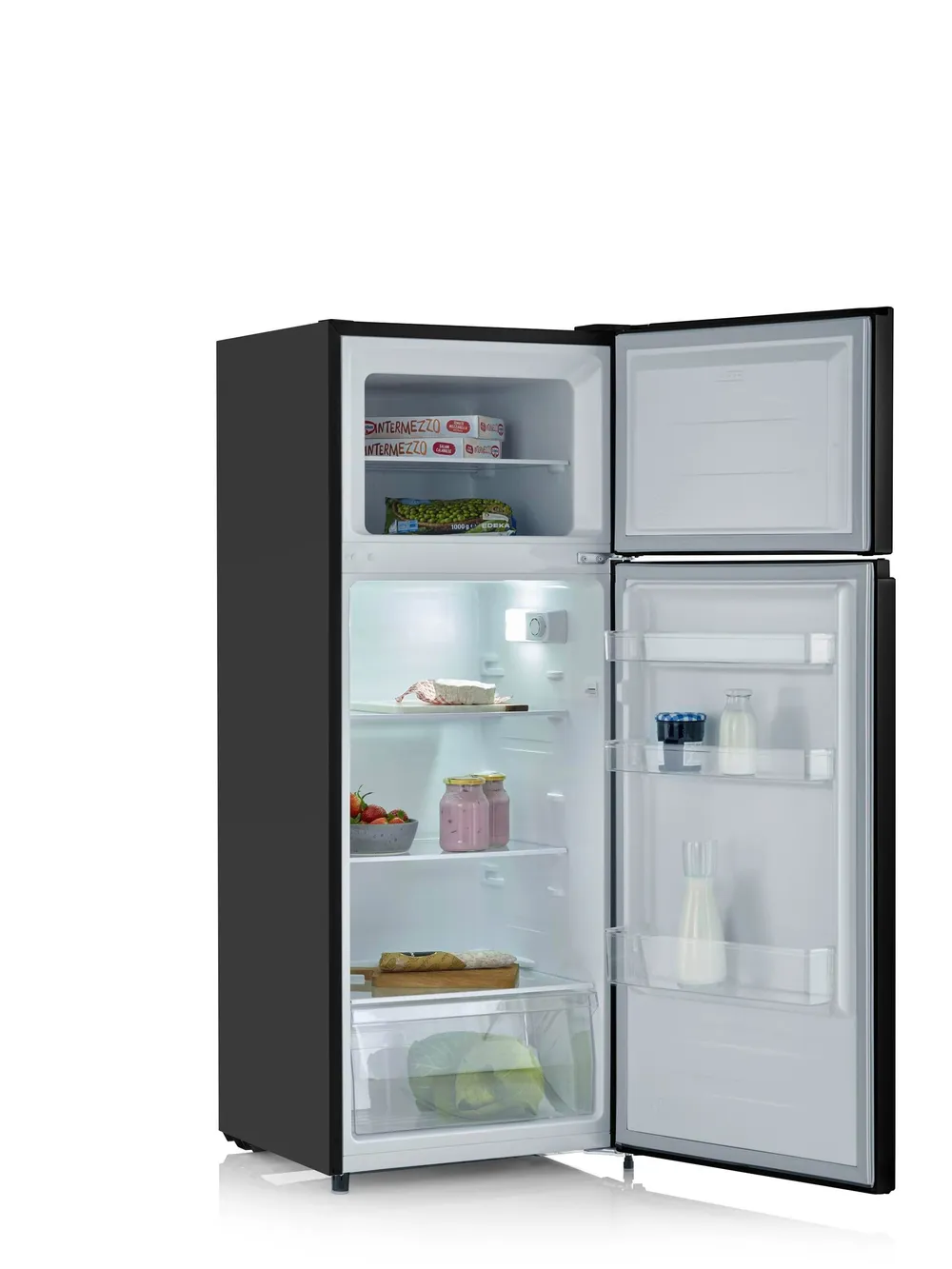 DT 8762 schwarz Kühlschrank mit Gefrierfach