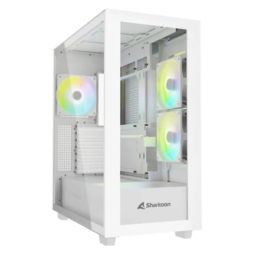 PC-Gehäuse Sharkoon Rebel C60 RGB Weiß Gehärtetes Glas ATX