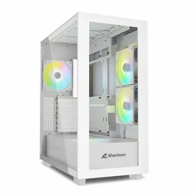 PC-Gehäuse Sharkoon Rebel C60 RGB Weiß Gehärtetes Glas ATX