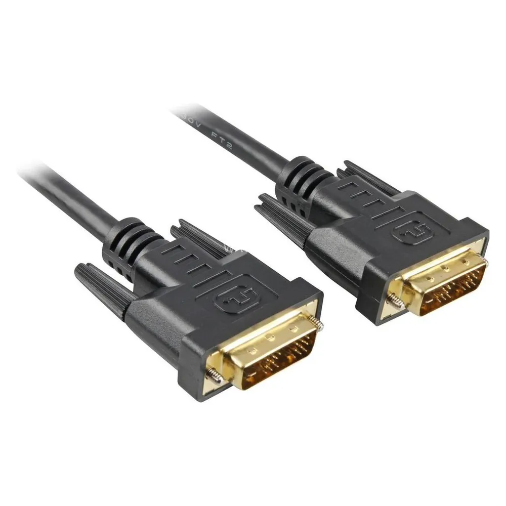 Kabel DVI-D zu DVI-D Sharkoon 3 m Schwarz Männlich/Männlich