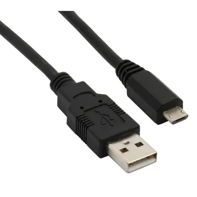 USB-Kabel 2 m Sharkoon USB A zu Micro-USB B Schwarz