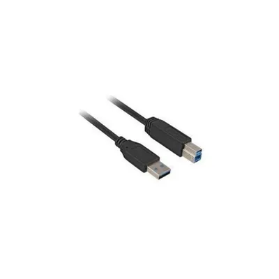 USB-Kabel Sharkoon 2 m USB 3.2 Gen 1 USB-A zu USB-B Schwarz