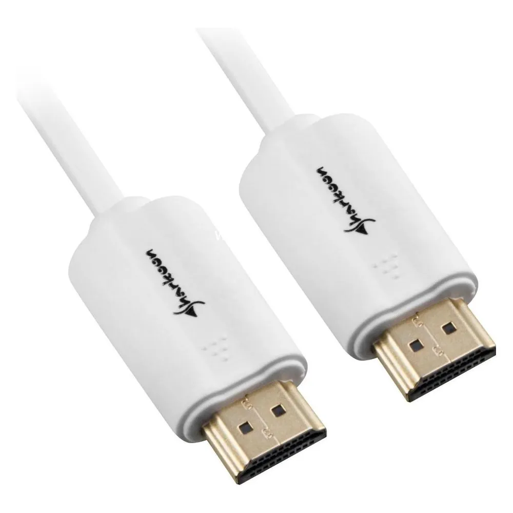 HDMI-Kabel Sharkoon 1 m 2xHDMI 4K 3D Weiß