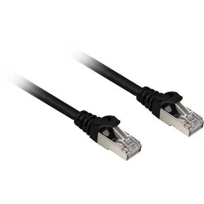 Netzwerkkabel Sharkoon Cat.6a SFTP 0,5 m Schwarz