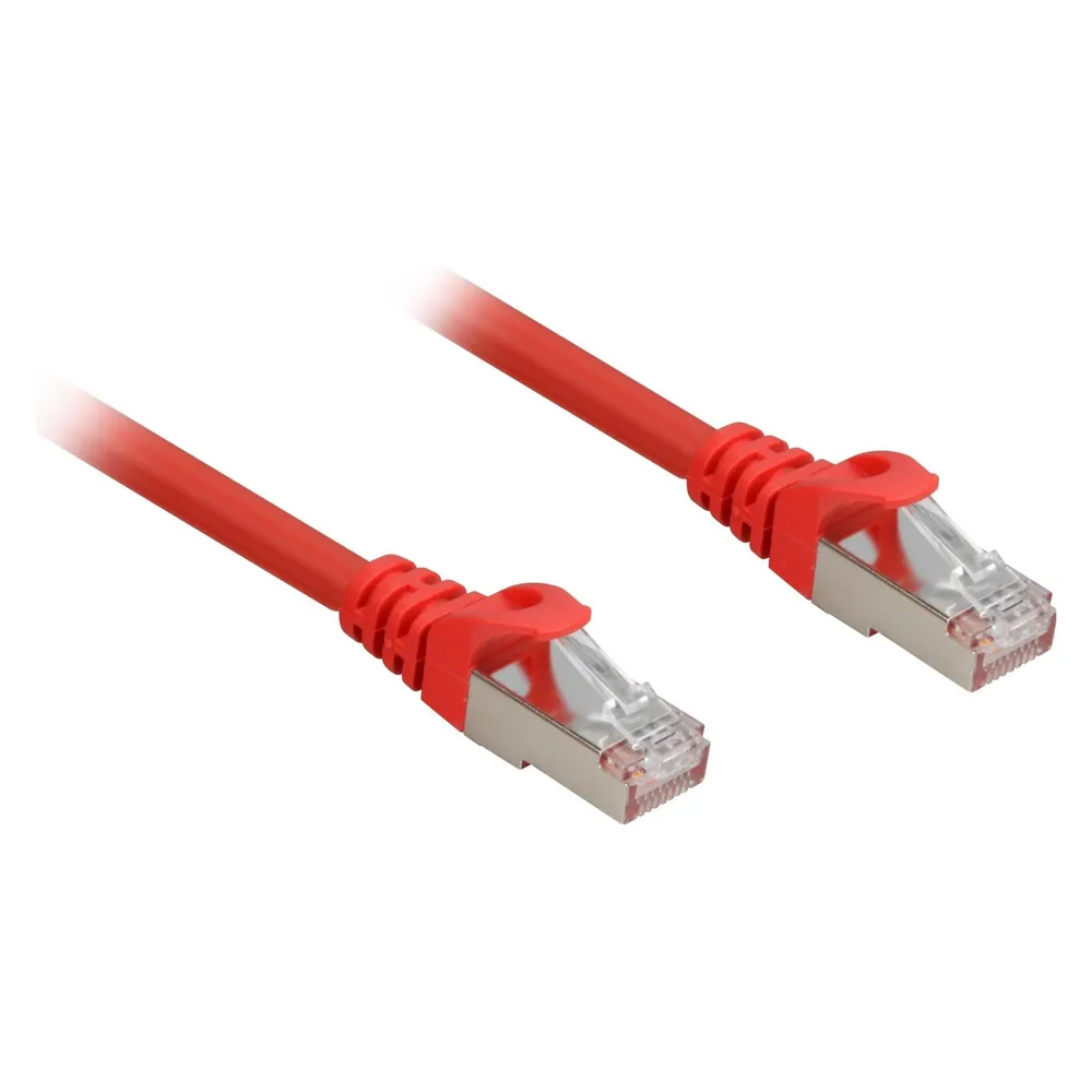 Netzwerkkabel Sharkoon Cat.6a SFTP 1 m Rot