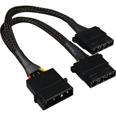 Sharkoon Stromverteilungs-Y-Kabel 4Pin 5.25" - 2x Männlich/Weiblich