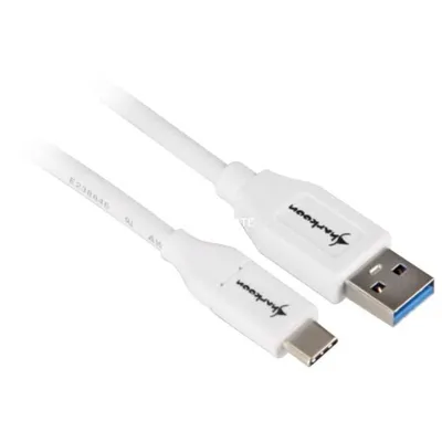 Sharkoon USB 3.1 Gen 2 Kabel USB-A auf USB-C Weiß 50 cm