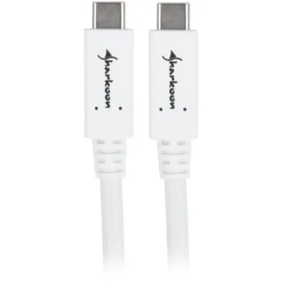 USB-C- zu USB-C-Kabel Sharkoon 0,5 m USB 3.2 Gen 1 Weiß