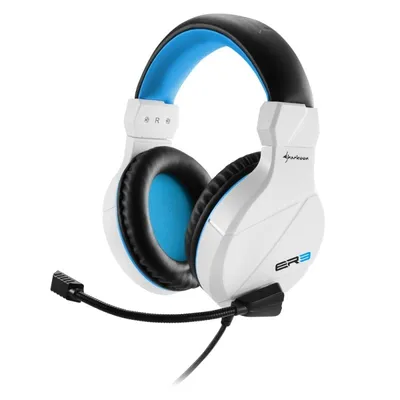 Sharkoon RUSH ER3 Kopfhörer Kabelgebunden Kopfband Gaming Schwarz, Blau, Weiß