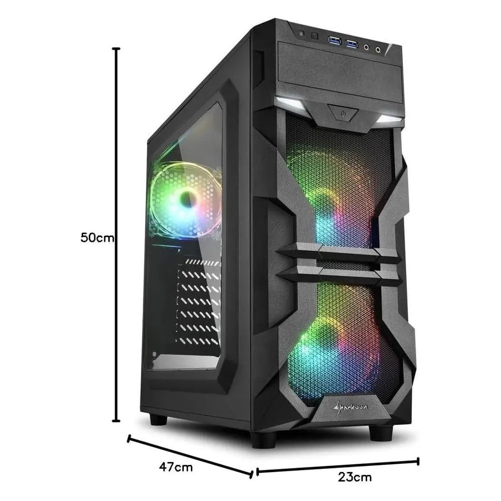 Sharkoon VG7-W RGB Midi Tower Schwarz