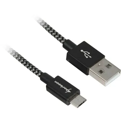 USB 2.0 Kabel Sharkoon USB-A auf Micro-USB 2 Meter