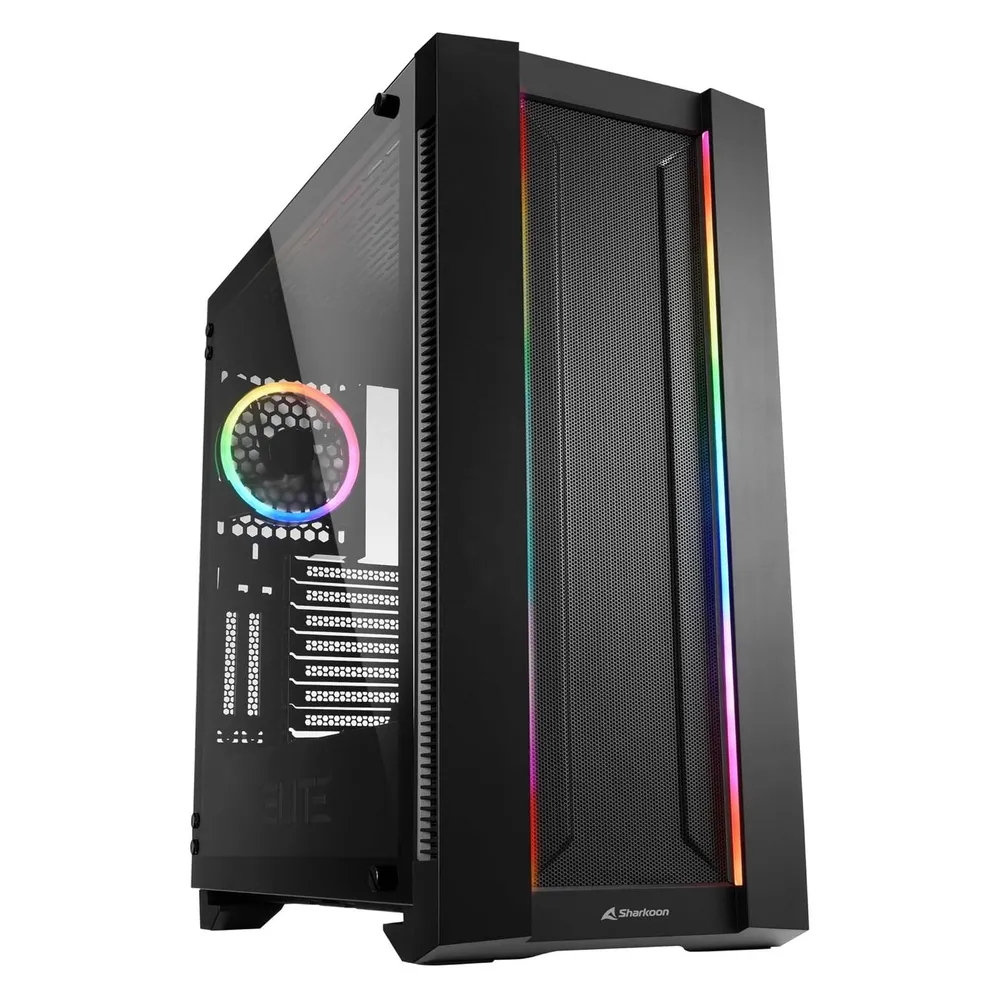 Sharkoon ELITE SHARK CA200M Midi Tower Schwarz