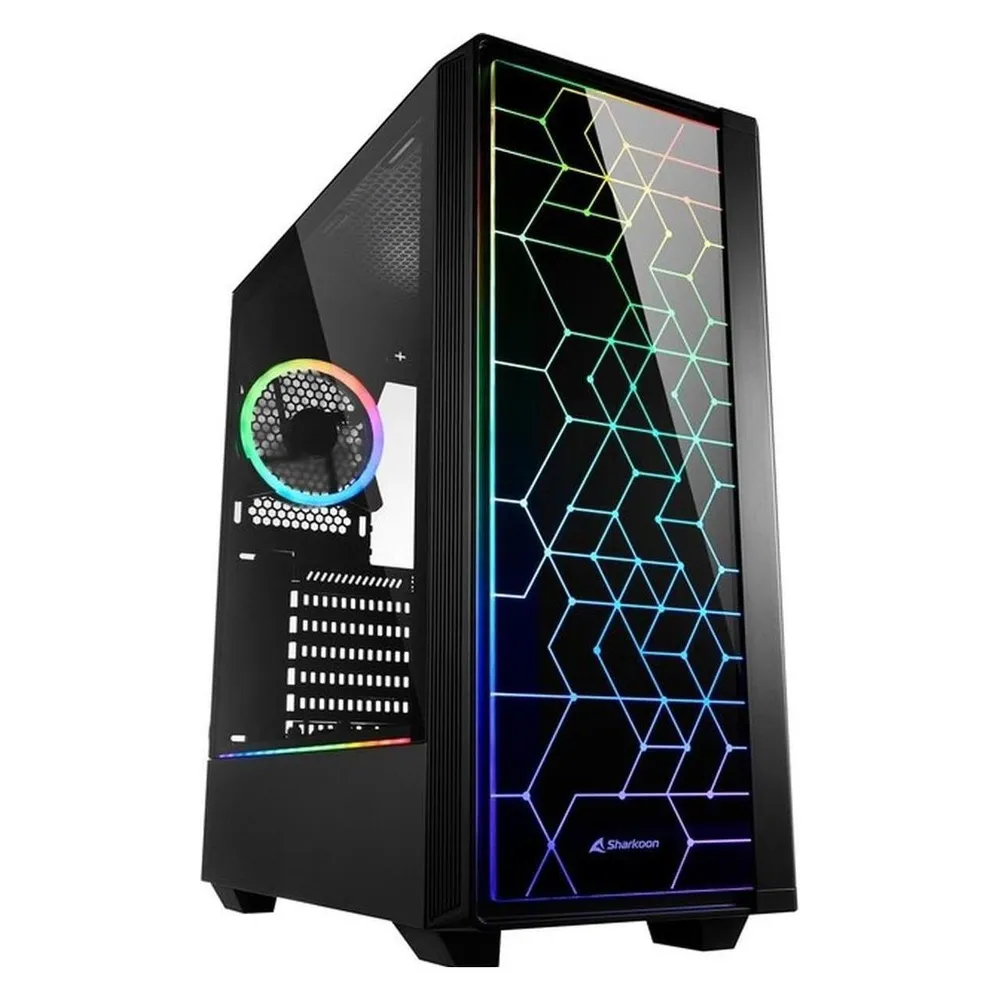 Sharkoon RGB LIT 100 Midi Tower Schwarz