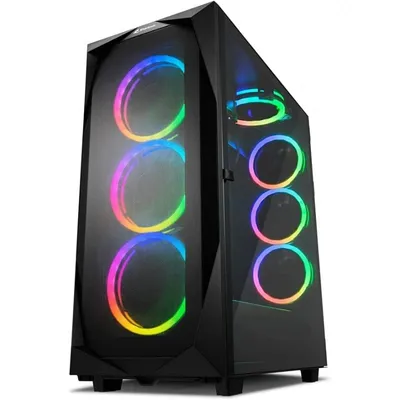 Sharkoon REV300 RGB Tempered Glass USB-C/3.2 Schwarz