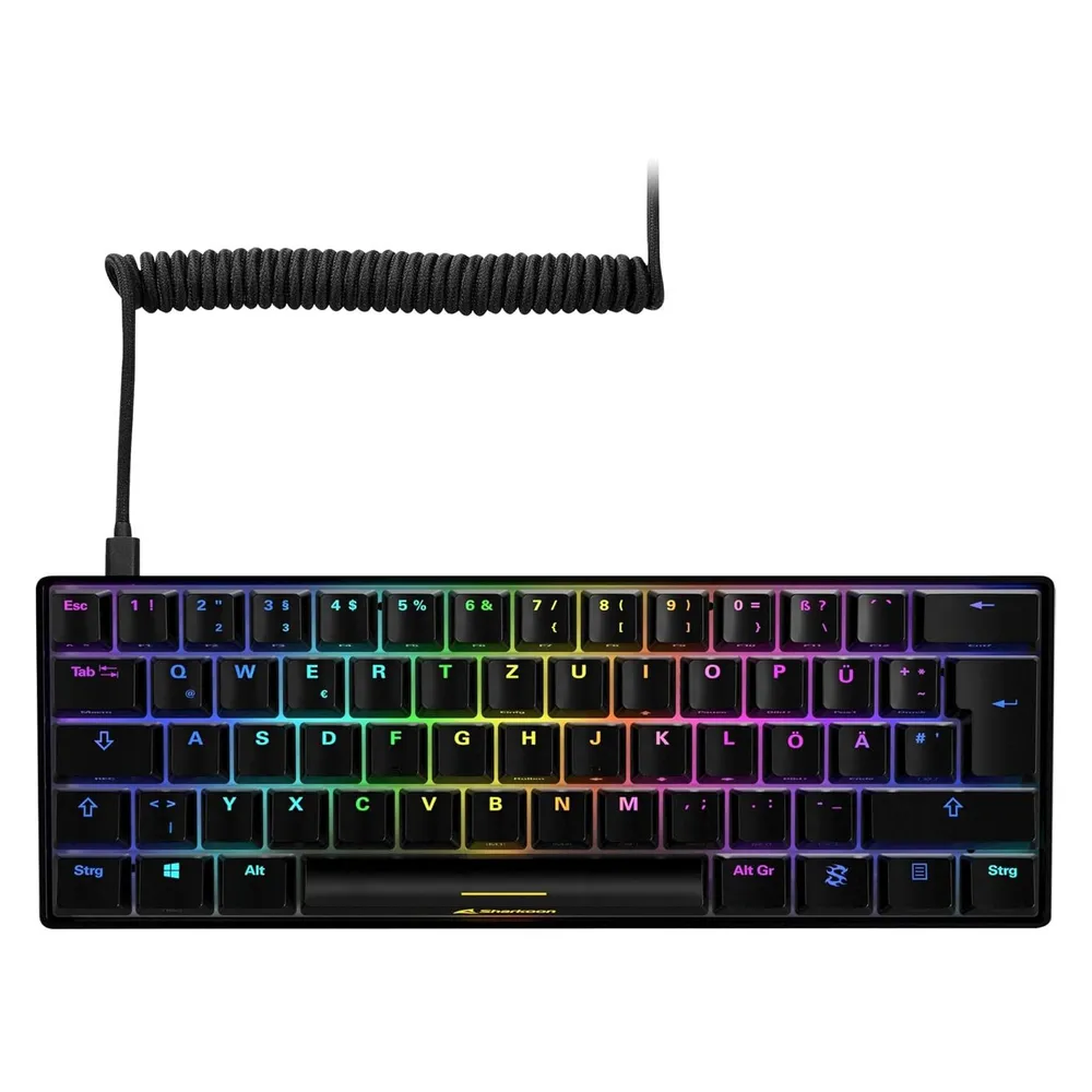 Tastatur Sharkoon SKILLER SGK50 S4 mechanisch kompakt mit Kailh Brown Switches und RGB deutsch