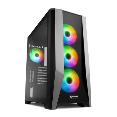 Sharkoon TG7M RGB gehärtetes Glas USB 3.2 Schwarz