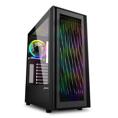 Sharkoon RGB Wave gehärtetes Glas USB 3.0 Schwarz