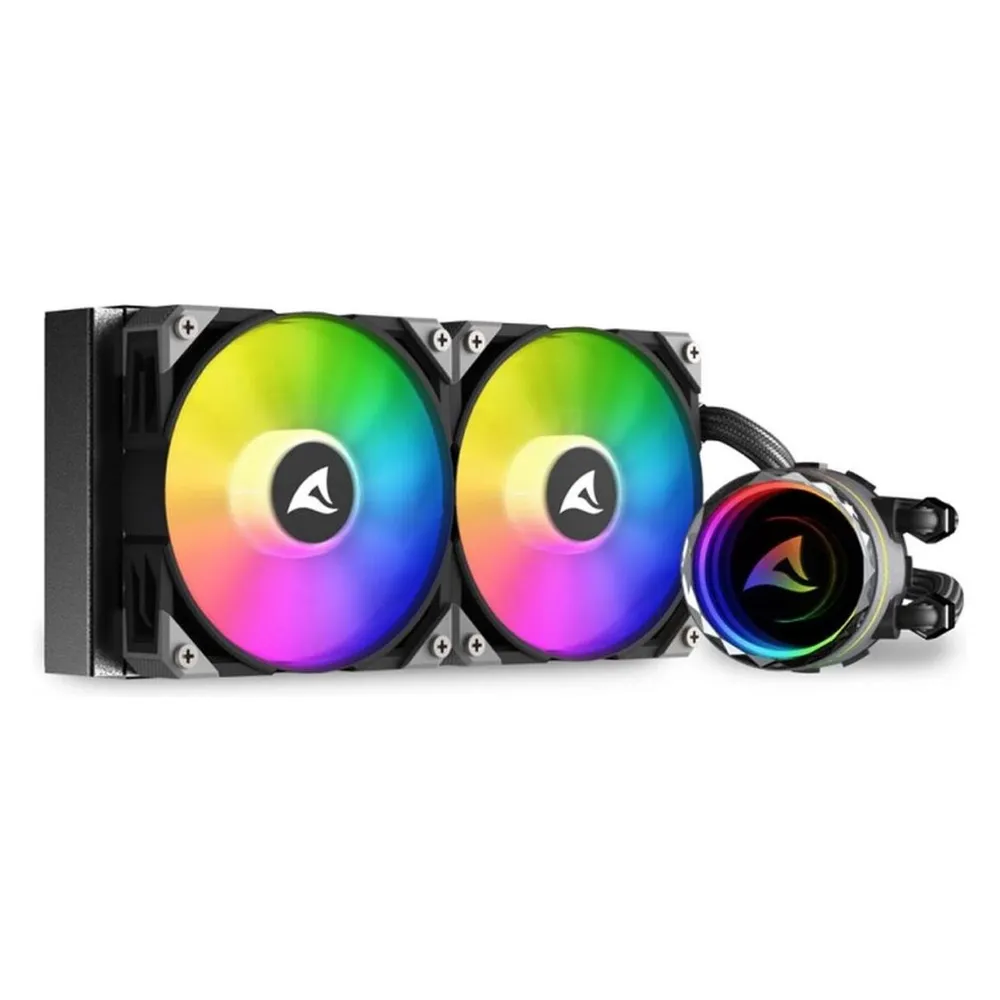 Flüssigkeitskühlung Sharkoon S80 RGB 240mm 2 PWM Lüfter RGB