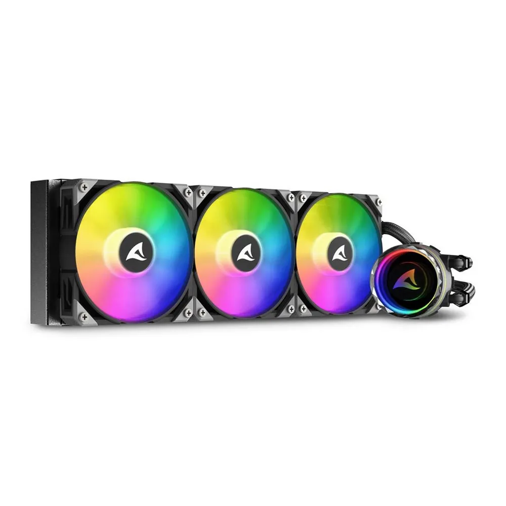 Flüssigkeitskühlung Sharkoon S90 RGB 360mm 3 PWM Lüfter RGB