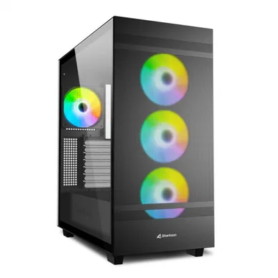 Sharkoon Rebel C50 RGB ATX Full Tower gehärtetes Glas USB-C Schwarz
