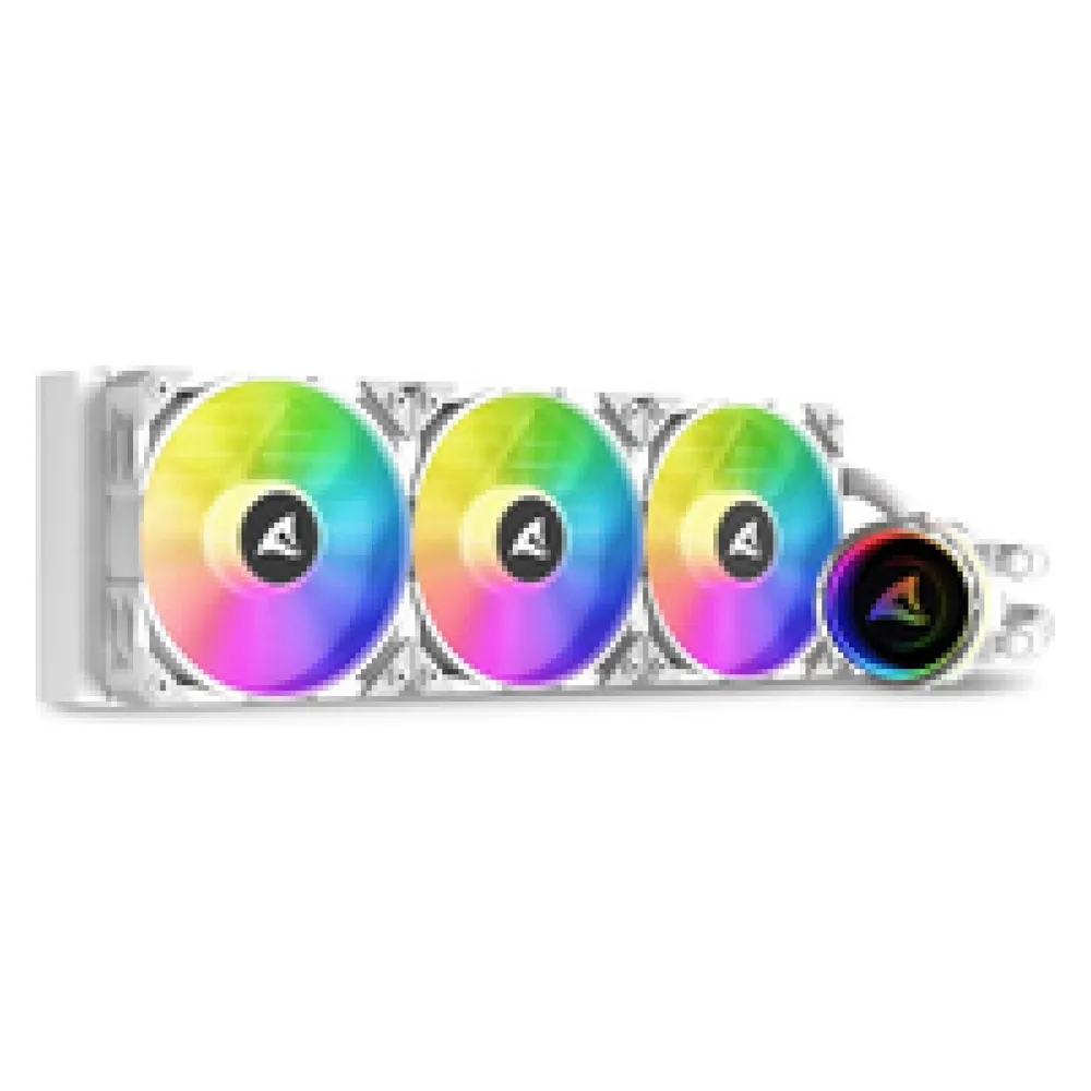 Flüssigkeitskühlung Sharkoon S90 RGB 360mm 3 Lüfter Weiß RGB