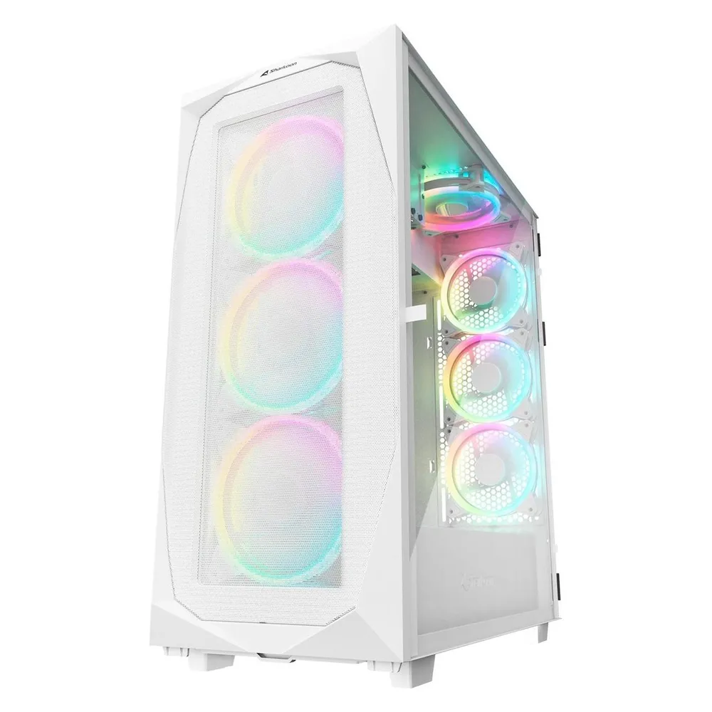 PC-Gehäuse Sharkoon REV300 Tower ATX Gehärtetes Glas Weiß