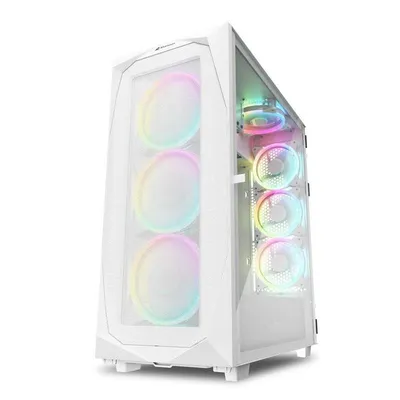 PC-Gehäuse Sharkoon REV300 Tower ATX Gehärtetes Glas Weiß