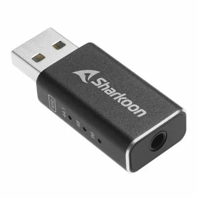 DAC-Adapter Sharkoon DAC Pro S USB auf 3,5 mm Schwarz für PC