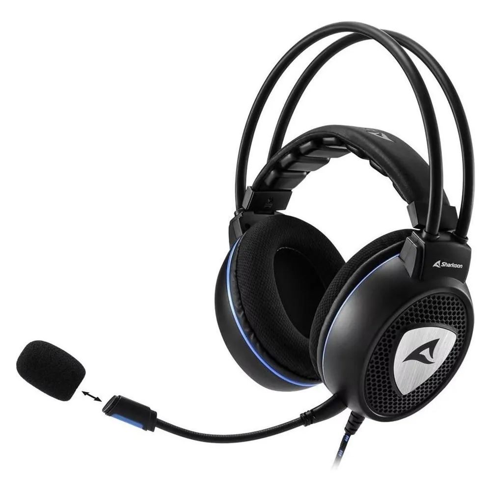 Kopfhörer Sharkoon SKILLER SGH10 kabelgebunden 3.5 mm Gaming mit abnehmbarem Mikrofon Schwarz