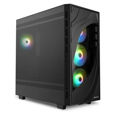 PC-Gehäuse Sharkoon REBEL C80M RGB Midi Tower Schwarz ATX