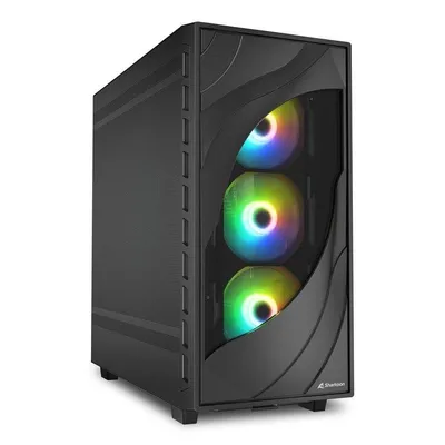 PC-Gehäuse Sharkoon REBEL C80M RGB Midi Tower Schwarz ATX