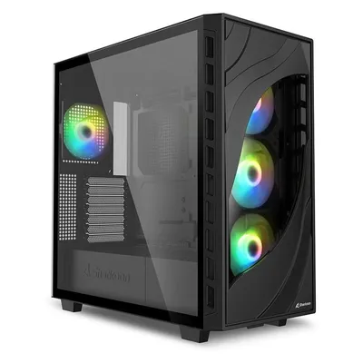 PC-Gehäuse Sharkoon REBEL C80G RGB Schwarz Gehärtetes Glas ATX